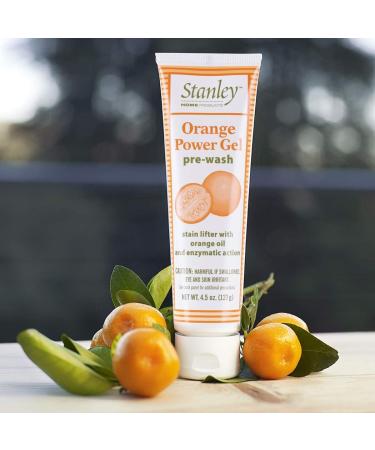 Stanley Home Products Orange Power Gel - Instant Laundry Stain Remover for Tough Stains | Cleans & Deodorizes Fabrics | 4.5 oz - Buy Online on GoSupps.com