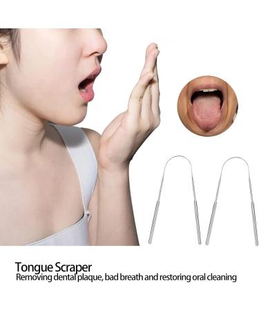 Stainless Steel Tongue Scraper Set for Kids & Adults - Breath Freshener Cleaning Tool for Bad Breath - Buy Online on GoSupps.com
