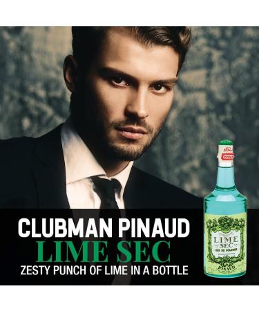 Clubman Pinaud Lime Sec Eau De Cologne Invigorating Citrus Aromatic Fragrance for Men 12.5 Fl Oz - Buy Online on GoSupps.com