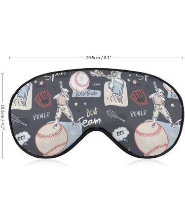 Light-Blocking Sleep Mask for Baseball Players | Comfortable Adjustable Blindfold Eye Cover for Women & Men | Team Sports Eye Masks - Buy Online on GoSupps.com