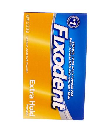 Fixodent Denture Adhesive Powder Extra Hold 2.70 oz - Pack of 5 | Strong Adhesive for Secure Denture Fit - Buy Online on GoSupps.com