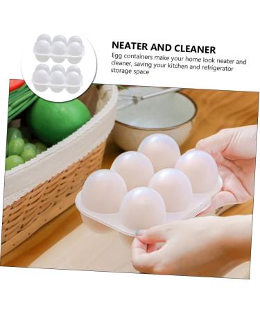 PRETYZOOM 2pcs Portable Egg Box Eggs Fridge Egg Container for Refrigerator Egg Boxes Travel Egg Tray Egg Plate - Buy Online on GoSupps.com