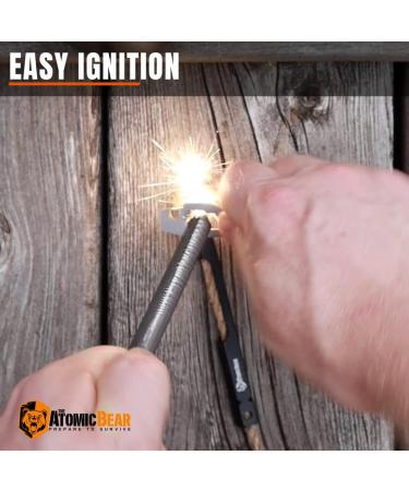 Fire Starter Survival Tool - Parrafin Wax Infused Hemp Rope - Bushcraft Essential for Flint and Steel - 39 Long Wick Tinder Cord - Buy Online on GoSupps.com
