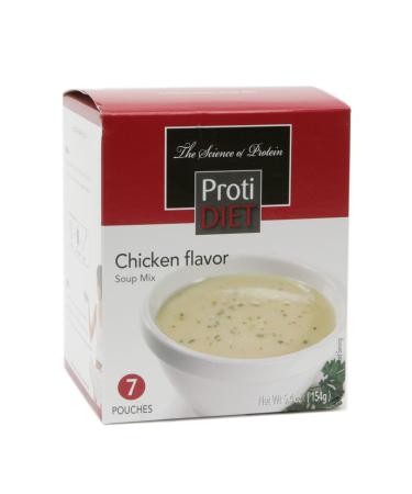 ProtiDIET Soup Nutritional Supplement 7 Pouches (5.4 oz) | Low Calorie Instant Soup With High Protein & Delicious Soup Mix (Chicken)