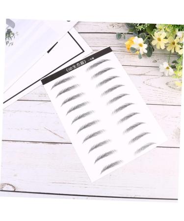 Housoutil Black Eyebrows 6 Sheets Pairs Authentic Eyebrows Tattoos Artificial Eyebrow Patch Eyebrow Stickers Water Proof 6d - Buy Online on GoSupps.com