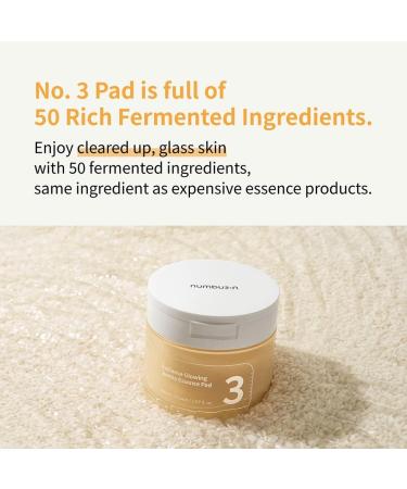 No.3 Radiance Glowing Jumbo Essence Pad 70 Pads / 150ml | Jumbo Size Vegan Pad Radiance - Buy Online on GoSupps.com