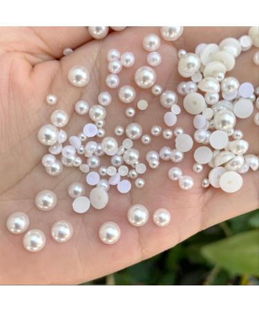 Lifextol Nail Art Rhinestone Flatback Half Pearls - Mixed Colors AB Gems for Women - DIY Crafts and Makeup - Pack of 3 Boxes - Buy Online on GoSupps.com