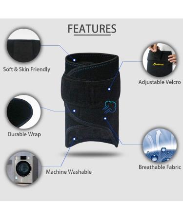 Foot Ice Pack Wrap for Plantar Fasciitis & Achilles Tendonitis - Hot Cold Therapy for Pain Relief & Swelling - 2 Gel Packs - Buy Online on GoSupps.com