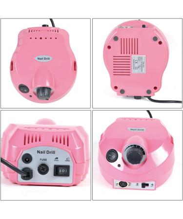 Nail kit Electric Nail Drill 30000 RPM Apparatus for Pedicure Kit Remove Art Polisher Gel with Drill Bit Placement Hole Tool Set 30000rpm Nail kit for Beginners with Everything Pink - Buy Online on GoSupps.com