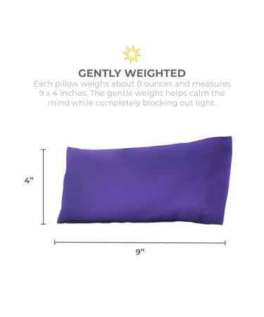 Scented Low Luster Sateen Eye Pillows - 4 Pack with Removable Cover in Purple - Buy Online on GoSupps.com