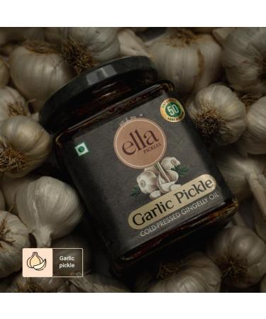 Ella Spices Low Sodium Ginger and Garlic Pickle 500g | Homemade Pickle with Cryogenic Spices | Cold Pressed Sesame Oil | 50% Less Sodium | Indian Aachar - Lasun Ka Aachar & Adrak Ka Aachar - Buy Online on GoSupps.com