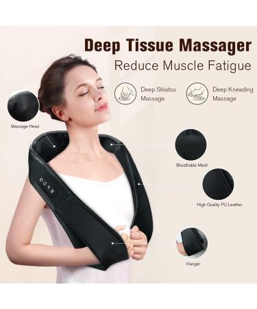 Podazz Shiatsu Neck and Back Massager with Heat - Ultimate Relief for Home & Office Ideal Gift for Men (Black) - Buy Online on GoSupps.com