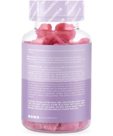 Vegan Magnesium Gummies | 1 Month Supply | Gluten Free | Chewable 800mg Magnesium Citrate Supplements | 120mg Magnesium | Novomins - Buy Online on GoSupps.com
