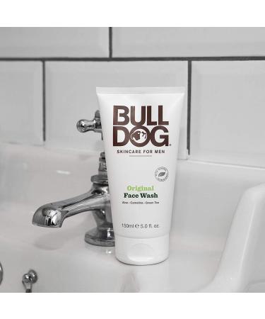 BULLDOG Mens Skincare and Grooming Original Face Wash with Aloe Camelina & Green Tea 5 Fl. Oz. - Pack of 3 - Buy Online on GoSupps.com