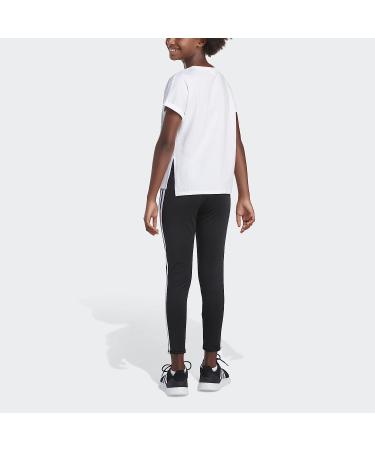 adidas Girls' Short Sleeve Dolman Waist Tee - White/Light Pink, Size 22 Medium - Buy Online on GoSupps.com