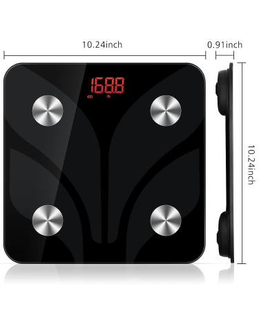 Digital Bathroom Body Weight Scale - High Precision Electronic Weighing Scale with Tempered Glass, LED Display, Step-On Technology - 400lb/180kg Capacity - Buy Online on GoSupps.com