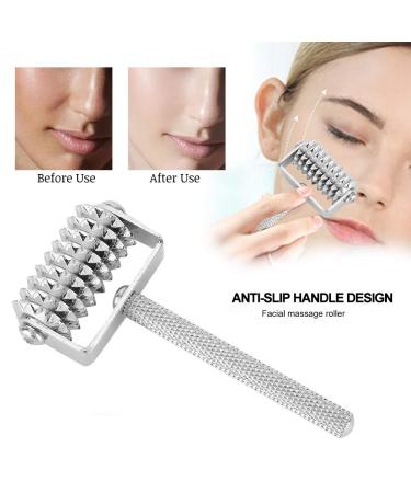 Metal Needle Roller Massager - Portable Anti-Aging Acupuncture Facial Roller for Adults & Kids - Buy Online on GoSupps.com