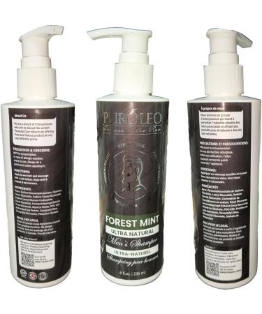 PUROLEO Forest Mint Men's Shampoo - 8 Fl Oz / 236 ML (Made in Canada) - Buy Online on GoSupps.com