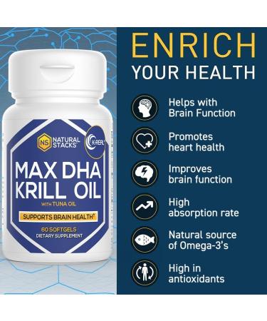Antarctic Krill Oil Supplement - DHA EPA Omega 3 Supplement with Antioxidant Astaxanthin - Omega 3 Fish Oil to Support Brain Heart & Joint Health - 60 Krill Oil SoftGels 60 Count (Pack of 1) Krill oil - Buy Online on GoSupps.com
