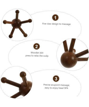 Ultechnovo 5 STK Hand Massager - Creative Wooden Head Claws Massage Device for Ultimate Relaxation | International Shipping Available - Buy Online on GoSupps.com