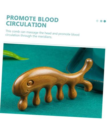 Beavorty Massage Kamm - Wide Tooth Wooden Hair Comb & Gua Sha Massage Tool for Scalp & Hairdressing - Buy Online on GoSupps.com