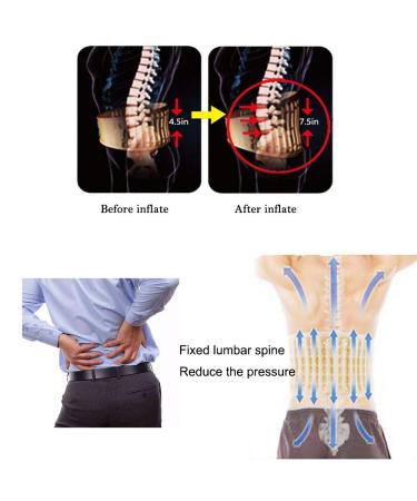 Goldmille Decompression Back Belt - Lumbar Traction Device for Lower Back Pain Relief | Inflatable Lower Back Brace - One Size (29-49 Waist) - Buy Online on GoSupps.com