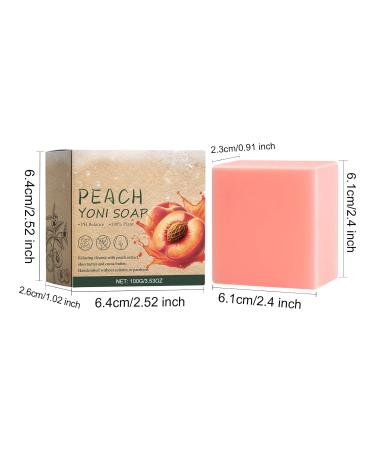 Buy Peach Soap Bars for Feminine Wash - pH Balance Body Soap Organic Deodorant Handmade - Set of 2 for Women - Buy Online on GoSupps.com
