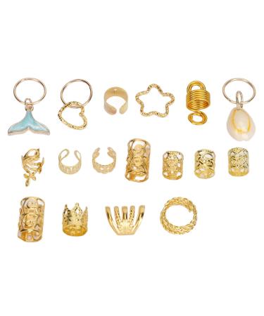 Dreadlocks Hair Jewelry Hair Accessories Coils Cuffs Rings Clip Vintage Style for Parties Film Festivals Weddings Unisex