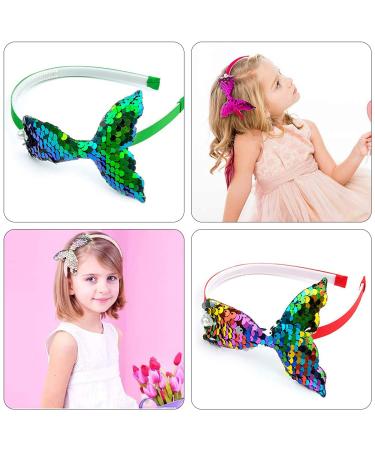 Shop 6-Piece Sequin Hair Headband Set for Girls - Glittery Elastic Hair Accessories for Trendy Kids - Buy Online on GoSupps.com
