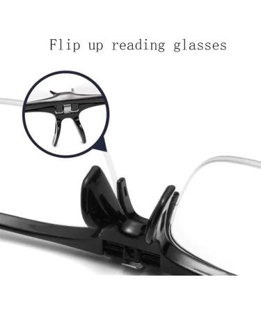 Buy Portable Light Blocking Reading Glasses | Blue Light Computer Clip-up Readers - Unisex Half Frame - Buy Online on GoSupps.com
