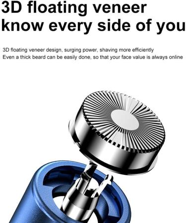 Nose and Ear Hair Trimmer - 6000 RPM Precision Tool | Rechargeable Wet/Dry Easy Clean Hypoallergenic Stainless Steel Blades (Blue) - International Shipping Available - Buy Online on GoSupps.com