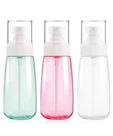 Cosywell Fine Mist Spray Bottle TSA Approved 3.4oz/ 100ml Empty Cosmetic Refillable Travel Containers Plastic Hair Spray Bottle Sprayer for Perfume Skincare Makeup Lotion (3color)