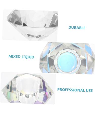 Ipetboom 1pc Nail Art Crystal Cup Monomer for Acrylic Nails Clear Matte Nail Polish Gel Nail Polish Glass Container with Lid Clear Tumbler Nail Crystal Bowl White Crystal Plate Cup Liquid - Buy Online on GoSupps.com
