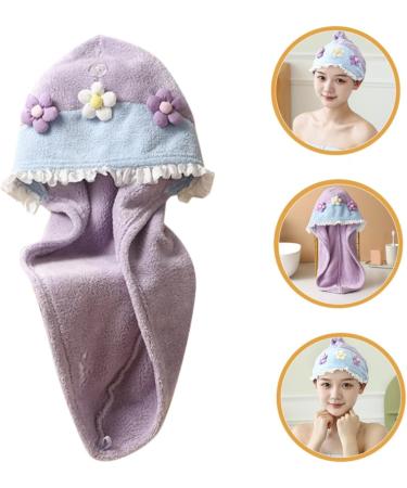 Beavorty Dry Hair Cap Hair Drying Cap Shower Caps Washcloth Turban Bathing Cap Hair Drying Hat Cute Rapid Hair Drying Hat Rapid Drying Hat The Flowers Towel Bath Skirt Scarf Coral Fleece As Shown 65.00X25.00X0.50CM - Buy Online on GoSupps.com