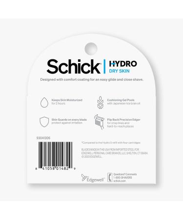 Schick Hydro Dry Skin Razor Refills | 6ct Razor Blade Refill for Men | Best 5 Blade Shaving Blades - Buy Online on GoSupps.com