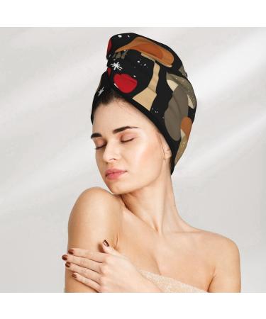 Soft Super Absorbent Mushroom Microfiber Hair Towel Wrap for Women - Quick Dry Coral Velvet Cap for Long Curly & Thick Hair - Buy Online on GoSupps.com