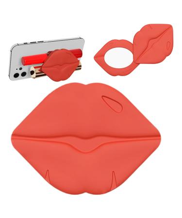 Hogvinnatil Phone Case with Lipstick Holder | Flexible Device with Mirror | Adhesive Lipstick Holder - for Travel Family Women Girls Mothers Friends
