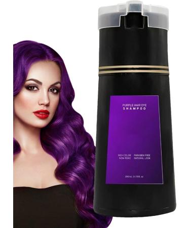 Nova Hair Dye Shampoo Hair Dye Shampoo for Men & Women Natural Nova Hair Instant Dye Shampoo For Gray Hair Coverage (Purple) - Buy Online on GoSupps.com