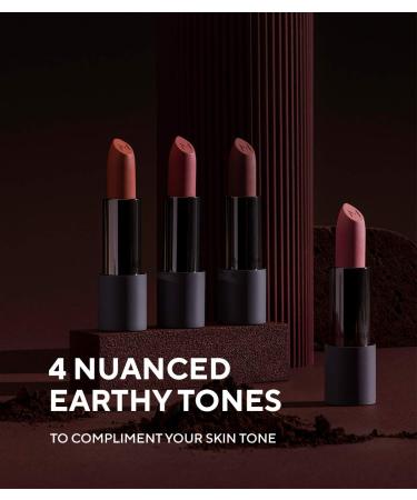 M dara Organic Velvet Wear Matte Cream Lipstick #32 Warm Nude | Vegan Lip Color with Blueberry Seed Oil & Shea Butter - 3.8g Comfortable & Satin Finish - Buy Online on GoSupps.com
