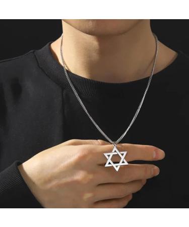 Oralgos Fashionable Hexagonal Star Chain | Chic Stainless Steel Collarbone Jewelry for Fashionistas - Buy Online on GoSupps.com