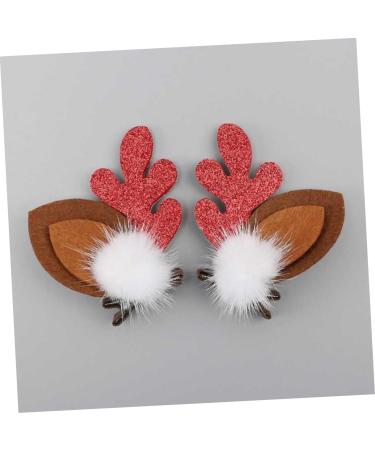 minkissy 4 Pairs Christmas Antler Hair Reindeer Hair Clips Reindeer Cosplay Costume Reindeer Barrette Hair Clips for Girls Party Headdress Antlers Headband Flocked Plastic Woman - Buy Online on GoSupps.com
