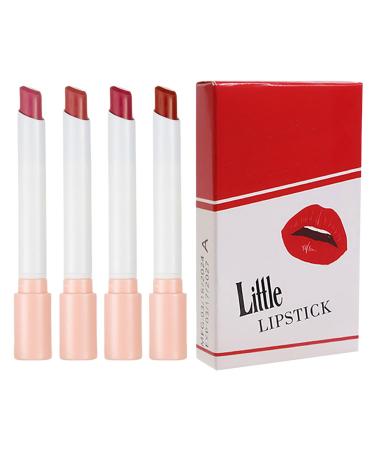 Ensemble de 4 rouges l vres mats pour femmes longue tenue couleur l vres hautement pigment e avec effet hydratant texture cr meuse rouge l vres texture cr meuse