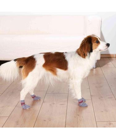 Trixie 19504 Dog Socks - Anti-Slip Large (L) Grey - 2 Pcs - Ideal for Dogs | International Shipping Available - Buy Online on GoSupps.com