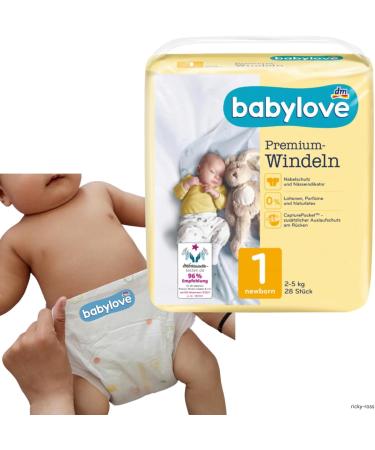 Babylove Premium Extra Soft Diapers Size 1 (Newborn 2-5kg) - 28 Pieces Pack for Ultimate Comfort - Buy Online on GoSupps.com
