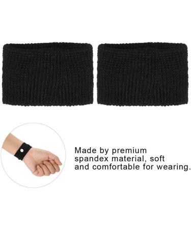 TMISHION Anti Nausea Wristbands for Travel Motion - Acupressure Bracelet for Adults - 1 Pair Black - Buy Online on GoSupps.com