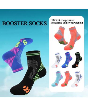 2023 Far Infrared Schorl Titanium Ion Heightening Socks - Medium Orange | Breathable & Comfortable | Non-Binding - Buy Online on GoSupps.com