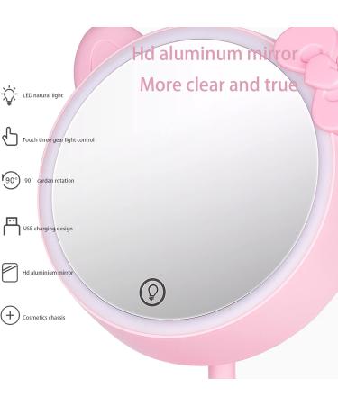 Makeup Mirror with Light Vanity Mirror Rechargeable Touch Sensor LED Cosmetic Mirror for Travel Bedroom. - Buy Online on GoSupps.com