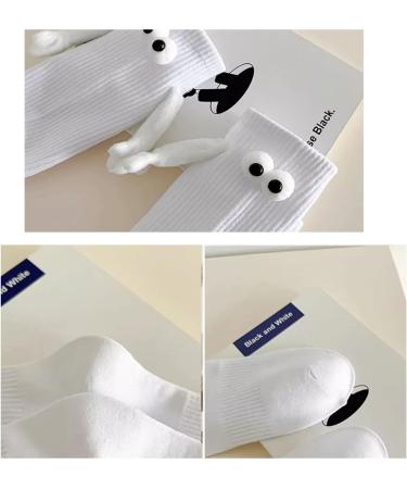 AYGJKIE Magnetic Suction Funny Couple Holding Hands Socks - Black 35-43 | 2 Styles 3D Doll Couple Socks - Buy Online on GoSupps.com