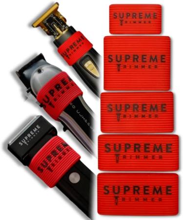 Clipper Grip SGR50 Professional Barber Grippers by Supreme Trimmer | 5 Piece Non-Slip Clipper Grips Barber Sleeve for Clipper Trimmer & Shaver | Red - Buy Online on GoSupps.com