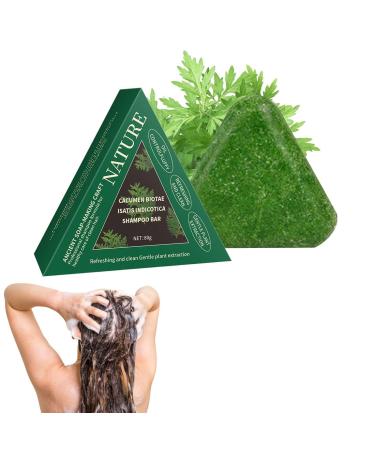 Teegxddy 1 piece Nature triangular shampoo bar plantbased solid shampoo bar gentle cleansing and nourishing care for women and men strengthens smooth hair